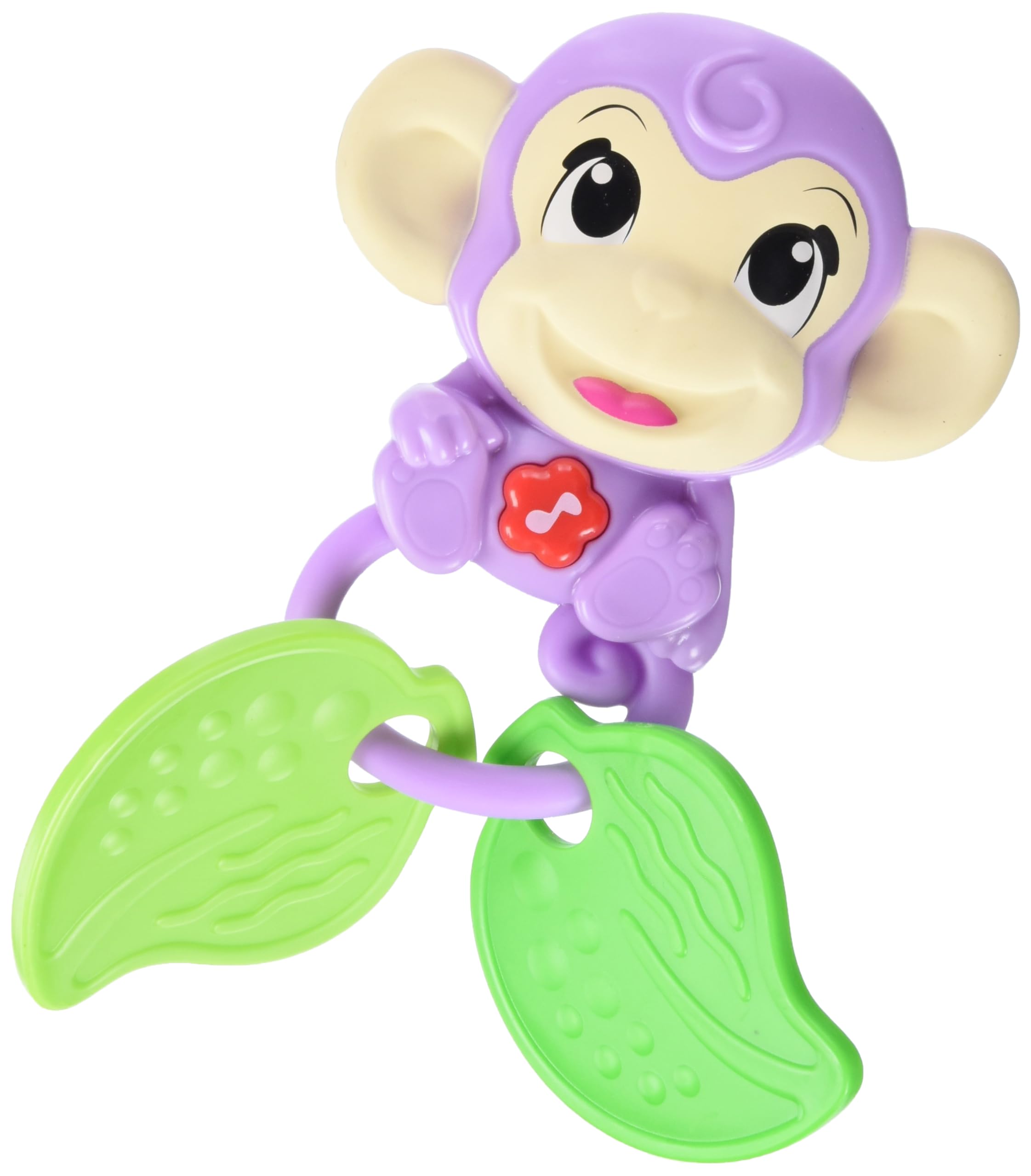 Simba 104010192 ABC Monkey Music Rattle 2 Sensory Elements with Music Function 17 cm Baby Toy from 6 Months