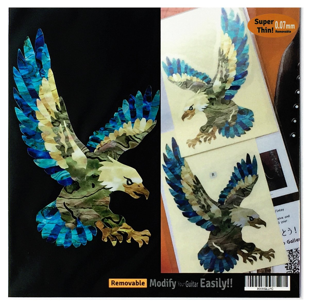 Inlay Stickers for Guitars & Bass - American Eagle (L&R Set),B-144AE-LR