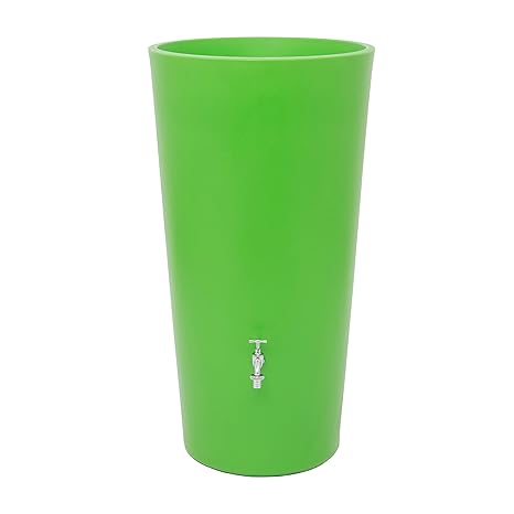 Regentonne Regenspeicher Rainbowl Flower 150 Liter in der Farbe kiwi aus UV- und witterungsbeständigem Material. Regenwassert