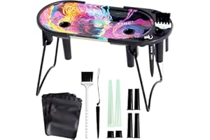 HINITOYOU Cone Loader Foldable Stand Pre Roll Machine for King Size&1 1/4 Size-Cone Loader Includes Metal Rolling Tray，Filling Device & Brush and Cone Funnel and Sealed Bag (Light Purple)