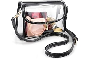 COROMAY Clear Bag for Stadium Events - Crossbody Bag with Comfortable Guitar Strap