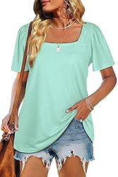WIHOLL Short Sleeve Shirts for Women Dressy Casual