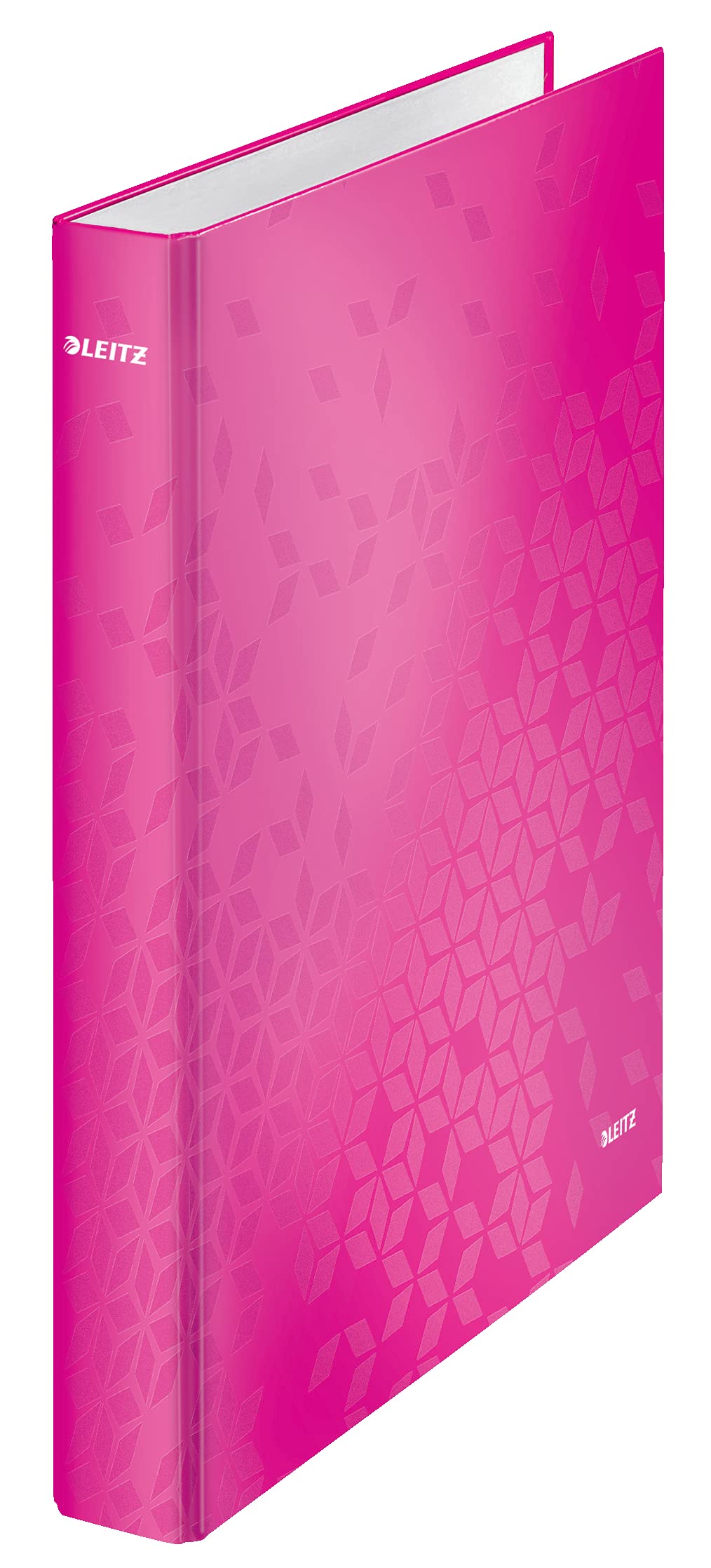 Leitz 2 Ring Binder, Holds up to 230 Maxi Sheets, Wow Range, 40 mm Spine, 42410023 - A4, Pink Metallic