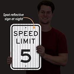 SmartSign "Speed Limit 5 MPH" Sign | 12" x 18" 3M