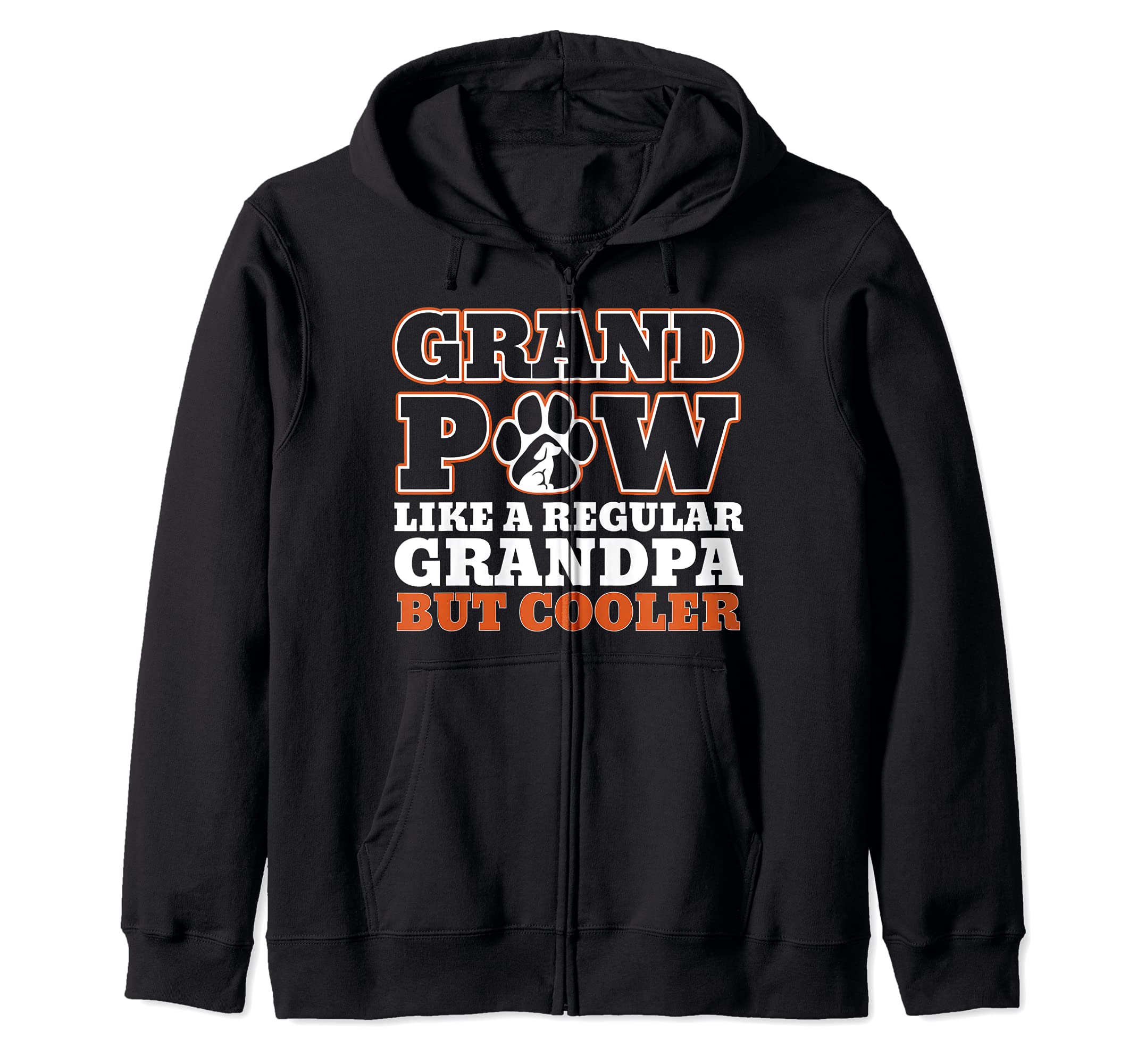 Grand Paw Like A Regular Grandpa But Cooler Funny Dog dad Zip Hoodie