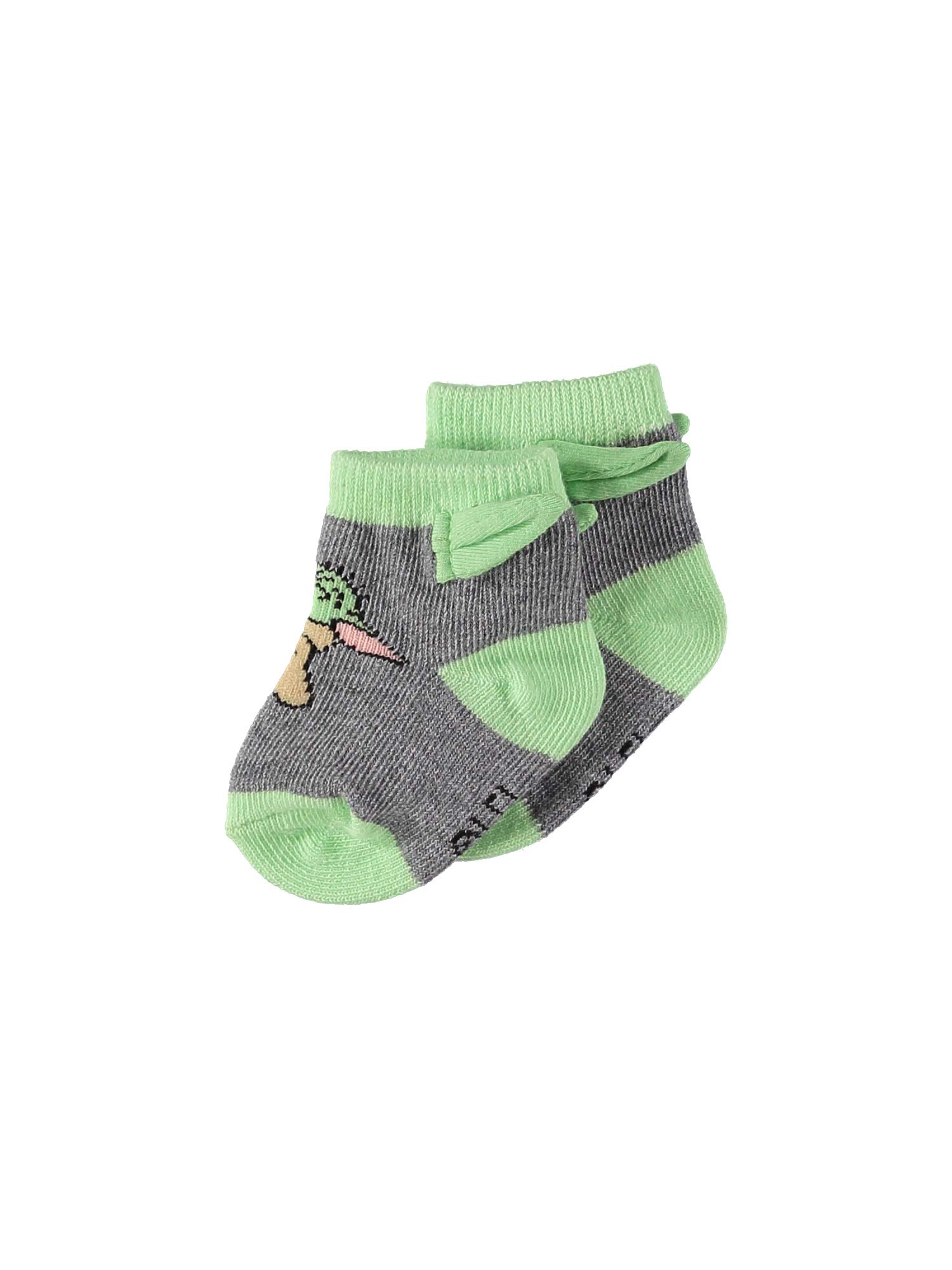 STAR WARS Baby Boys Mandalorian The Child 3-Pack Booties - Baby Yoda Baby Socks Multipack (3-Pack, 0-12 Months)