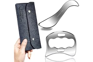 BYYDDIY 2 in 1 Stainless Steel Muscle Scraper Tools Set Gua Sha Massage Scraper Scraping Tool