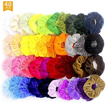 Amazon Com Firstfly 40 Pcs Premium Velvet Hair Scrunchies Hair