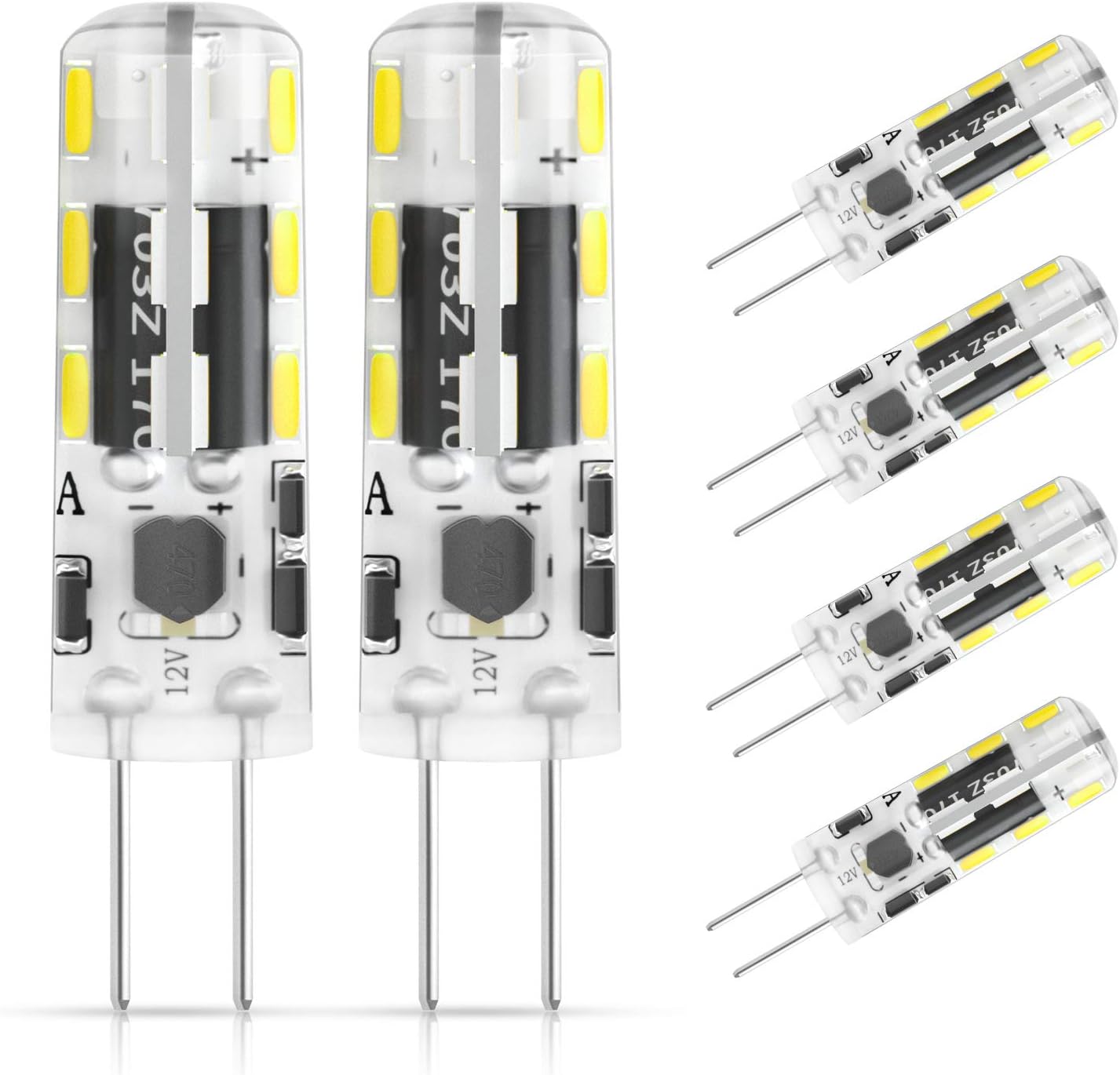 DiCUNO G4 LED Light Bulbs, 1.2W Equivalent to 10W Halogen, 120LM, Cool White 6000K, 12V