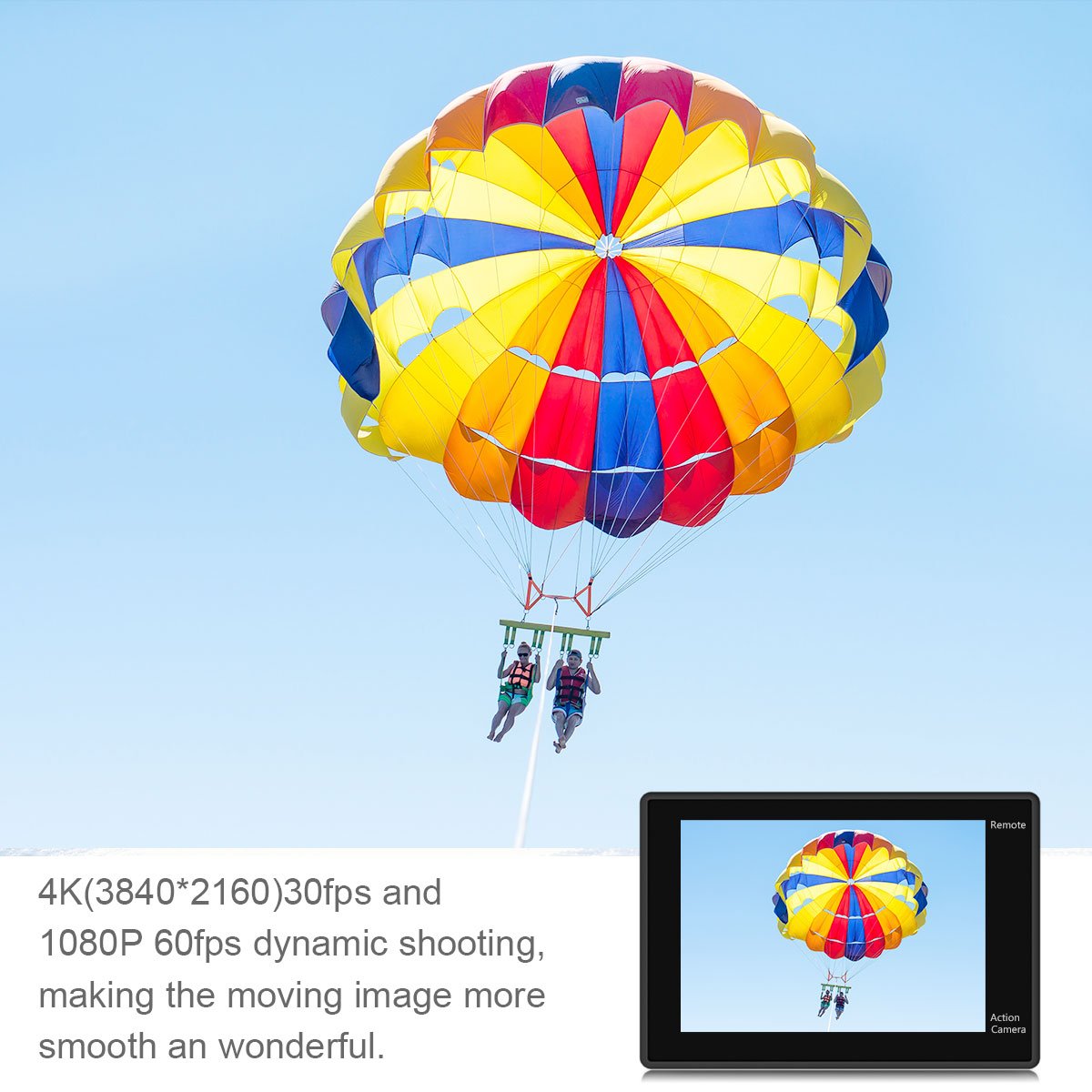 Action Camera 4K Sports Camera 12MP Ultra HD Wifi Waterproof Underwater Video Camera Helmet Cameras Camcorder 170° Wide View Angle 2 Inch LCD Screen Remote Control and Free Accessories [DROGRACE]