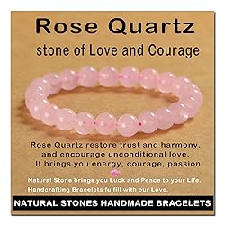 AD Beads Handmade Gemstone Stretch Elastic Bracelet