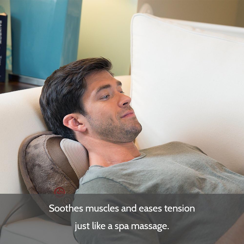 Homedics 3D Shiatsu & Vibration Massage Pillow with Heat: Health & Personal Care