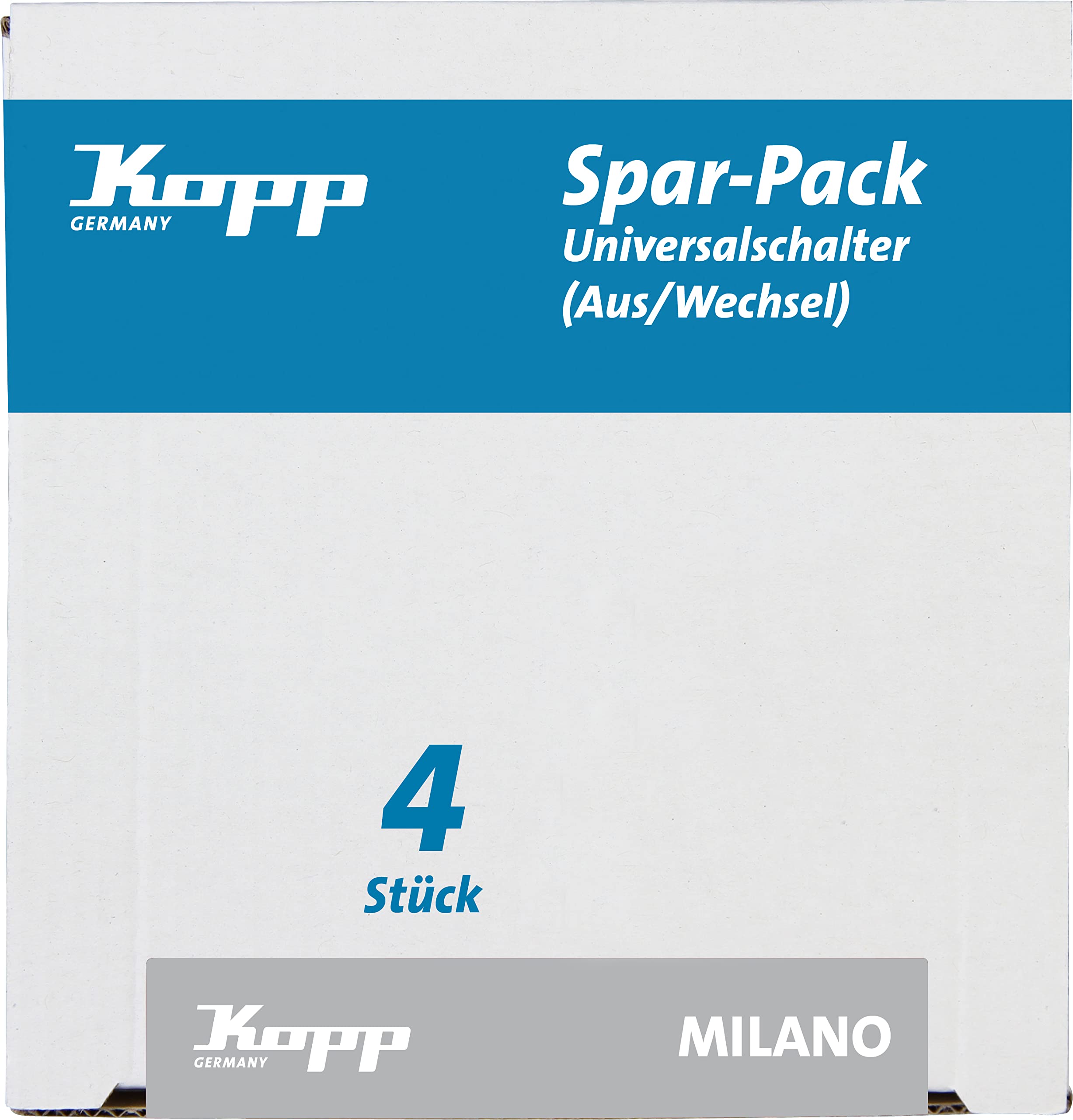 Kopp Milano 616620010 Professional Pack of 4 Universal Electric On/Off Switches