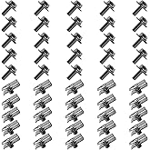 50PCS Front Bumper Clips Kit,M6 Bolt & U-Clips Bumper Retainer Clips for Body Clips Automotive Fasteners Clips,Universal Car 