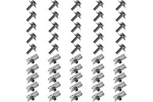 50PCS Front Bumper Clips Kit,M6 Bolt & U-Clips Bumper Retainer Clips for Body Clips Automotive Fasteners Clips,Universal Car 