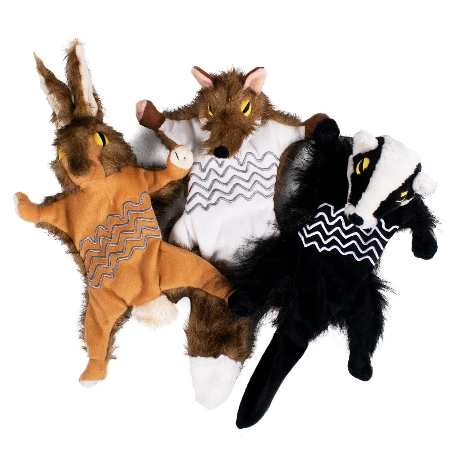 Plush Dog Toy Soft Squeak Fox Pet Toy No Stuffing Cuddly Toy for Dogs - Small