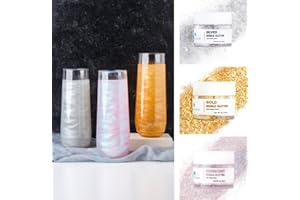 Sweets Indeed Edible Glitter, Perfect for Drinks, Cocktails, Beverages & Cake Decorating, Dessert Cake Topper, 4 grams, 3 Pack, New Years