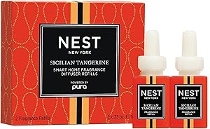 NEST New York Smart Home Fragrance Diffuser Refill (Set of 2), Sicilian Tangerine