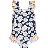 LIZENS One Piece Swimsuit for Girls Swimwear with Ruffled Children Bathing Suit