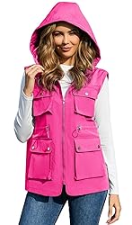 PESION Womens Utility Vest Lightweight Windproof