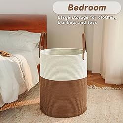 JMvicyroam Large Woven Laundry Basket Hamper,80L