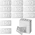 Hicarer Metal Numbered Tags Stainless Steel Number ID Key Tags with Holes Numbered Key Rings Chain (100 Pcs,101-200, Rectangle)