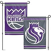 NBA Sacramento Kings Flag12x18 Garden Style 2 Sided Flag, Team Colors, One Size