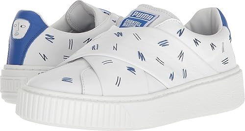puma platform all white