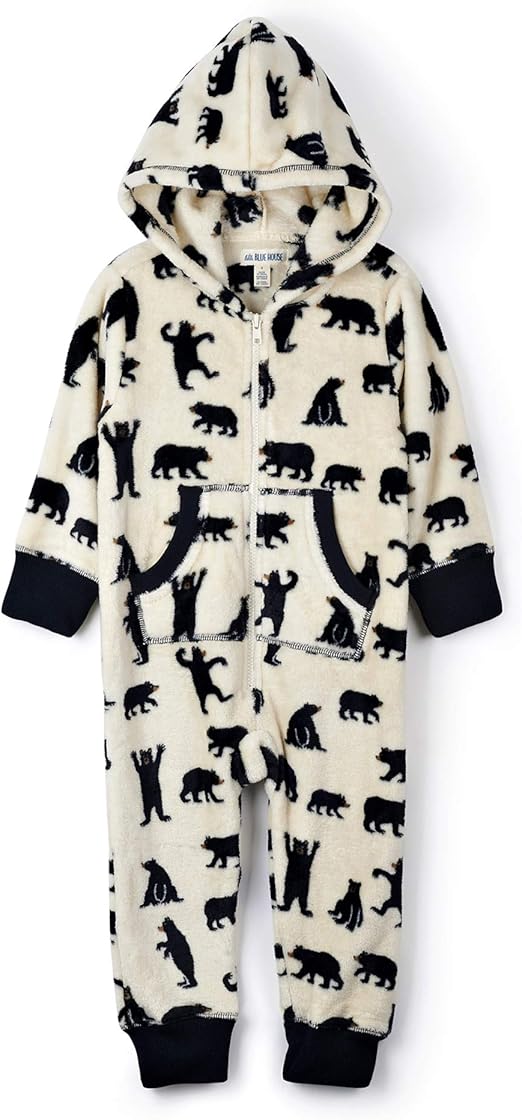 hooded fleece jumpsuit