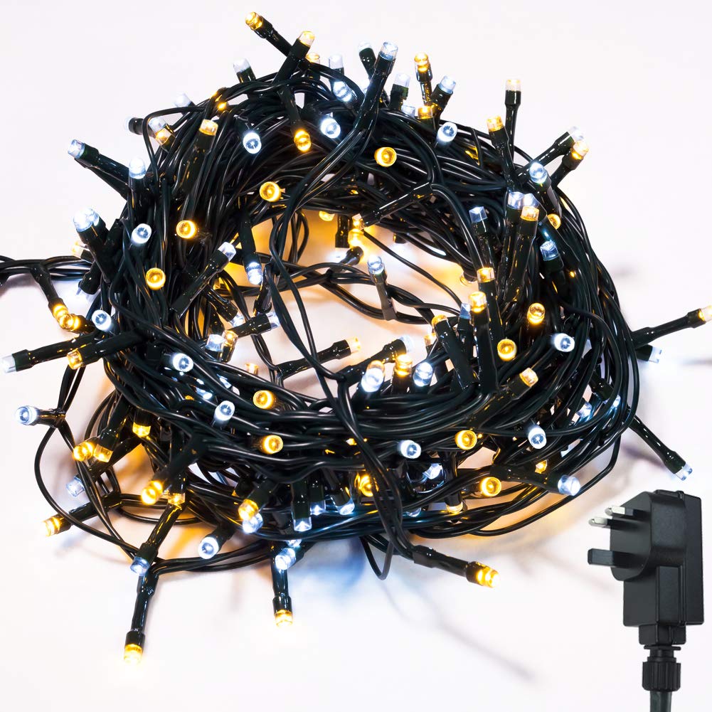 Fairy Lights WISD 200 LED 13M Low Voltage Xmas Lights Indoor/Outdoor Use, String Lights Mains