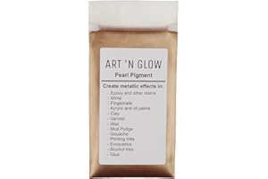 ART 'N GLOW Mica Pearl Pigment Powder (Coffee) - (.88 Ounce/25 Grams) - 10+ Colors Available