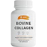 SIRUNES Bovine Collagen Supplements for Men and Women I Hydrolyzed Grass Fed Bovine Collagen Peptides Dietary Supplement for Joint, Nerve & Bone Support - Non-GMO, Anti-Aging - 100 Capsules