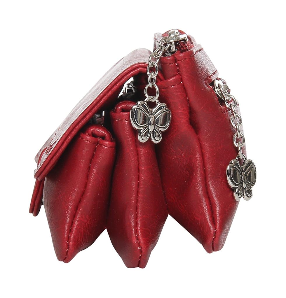 butterflies women clutch (maroon) (bns 2252mrn)