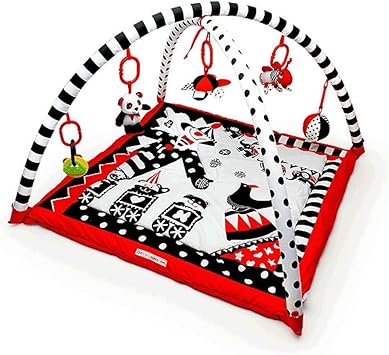 black and white baby play mat