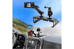 WXRYLYN 2020 F150 Metal Dash Platform Phone Mount Phone Holder for 2015-2020 F ord F150 2017-2022 F250/F350 Super Duty Cell Phone Holder Dash Phone Mount F150 Dash Mount