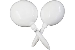 LEOS IMPORTS 5 PACK Mexican Wedding White Maraca Pair (10 maracas total)