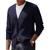 PJ PAUL JONES Mens Waffle Textured Cardigan Sweater Long Sleeve V-Neck Knitted Sweaters
