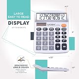CATIGA 12 Digit Desktop Calculator Large LCD Dual Solar Power CD-2786 view 3