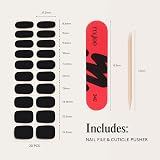 MYLEE Witching Hour Gel Nail Wraps 20 Pre-Cured Stickers Black view 6