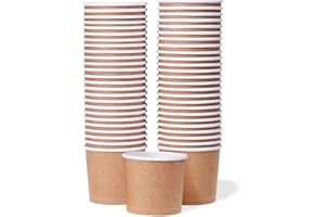 MATICAN Paper Ice Cream Cups - 50-Count 11-Oz Disposable Bowls for Desserts & Hot Foods