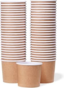 Amazon.com: Paper Ice Cream Cups - 50-Count 11-Oz Disposable Dessert ...