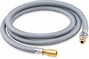 LIBERAQUAR Faucet Hose for Delta Faucet Hose Replacement Parts,RP50390 RP62057 RP74608 Hose for Sink Kitchen Faucet Parts, Pull-Out and Pull-Down Fauct Hose Repair Kit, Brass Adapter, 59 Inch