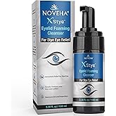NOVEHA XStye Eyelid Foaming Cleanser - Fast Stye Eye Relief - Formula With Tea Tree Oil - Daily Eyelid and Eyelash Wash For Stye Eyes, Eyelash, & Skin Dryness (3.38 fl oz) - 100mL