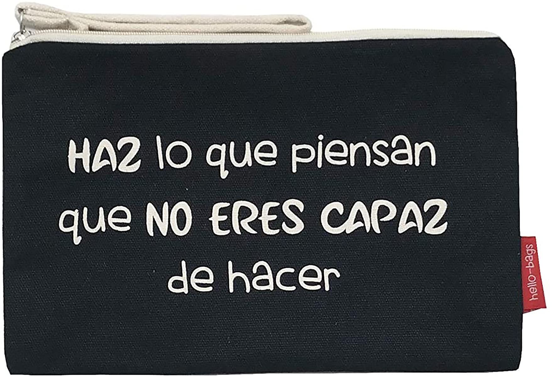 Econanos Hellobags2019 Canvas & Beach Tote Bag, 23 cm, Black (NEGRO)