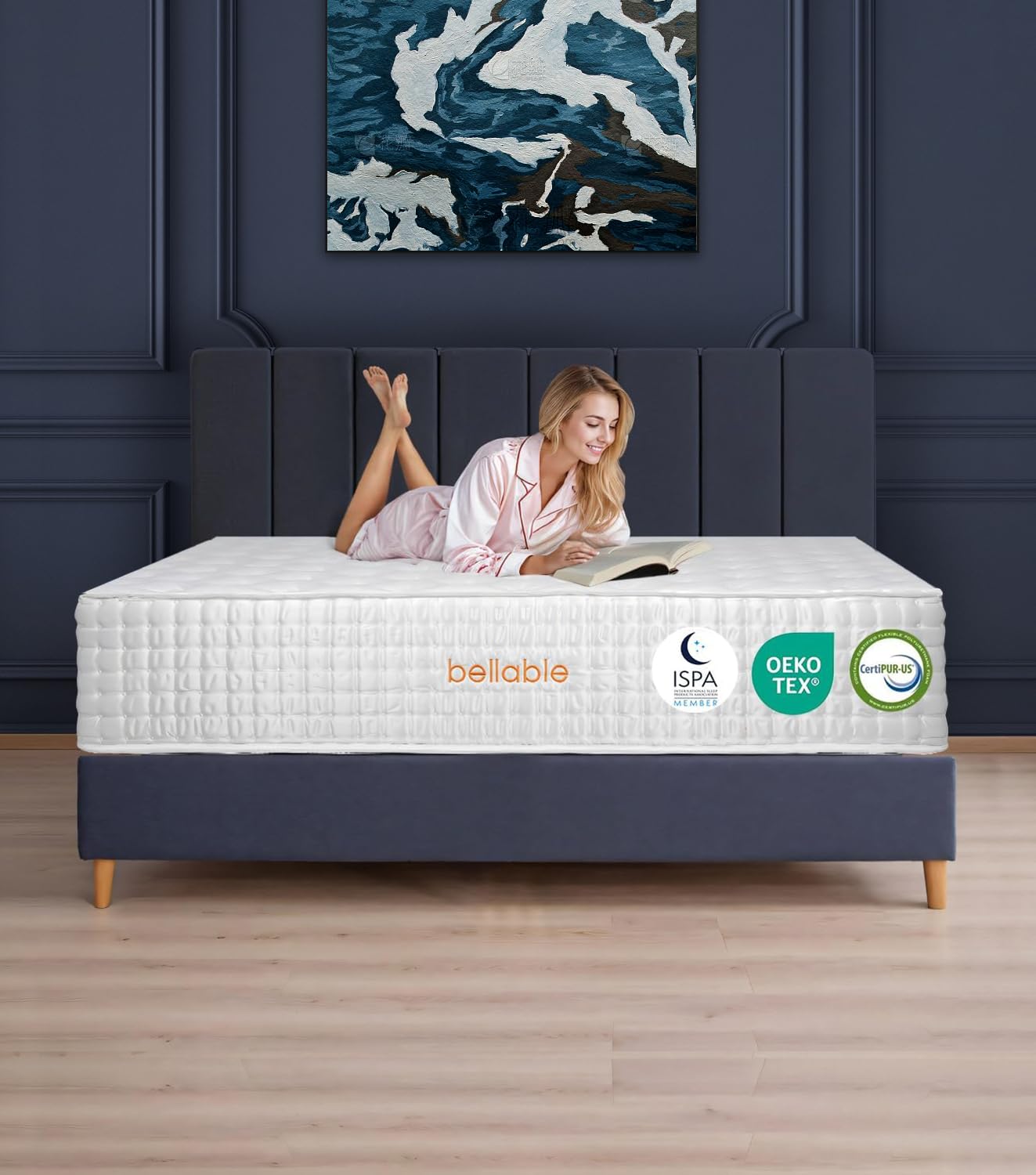 Photo 1 of Full XL Mattress, 14 Inch Hybrid Full Mattress in a Box with Cooling Gel Memory Foam & Pocket Springs, Medium Firm for Pressure Relief, Motion Isolation, Back Neck Pain Relief, 54x80 Mattress