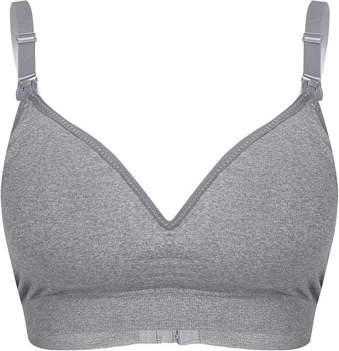 Aiihoo Women's Nursing Breastfeeding Bra Adjustable Straps Wirefree