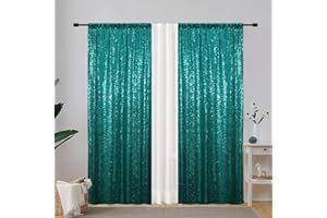 Eternal Beauty Glitter Sequin Backdrop Curtains for Wedding Party Decor, Sequence Christmas Backdrop Curtain (2 Pack, W3FT x 