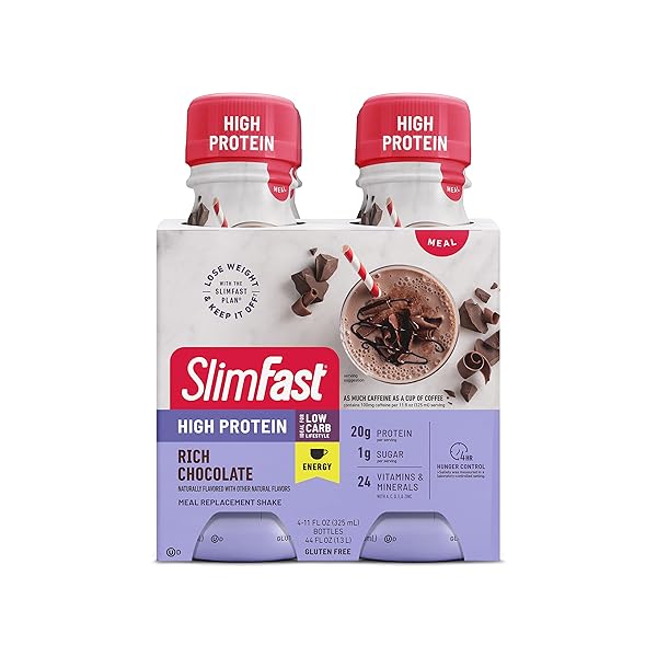 SLIMFAST ADVANCED ENERGY HIGH PROTEIN MEAL REPLACEMENT SHAKE,...