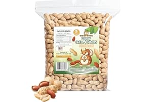 SNEAKY MANGO Premium Quality Raw Peanuts in Shell - 5 Pounds – All-Natural Food for Squirrels, Deer, Birds, and Other Wildlife Animals – Grown in The USA for Healthy Nutrition