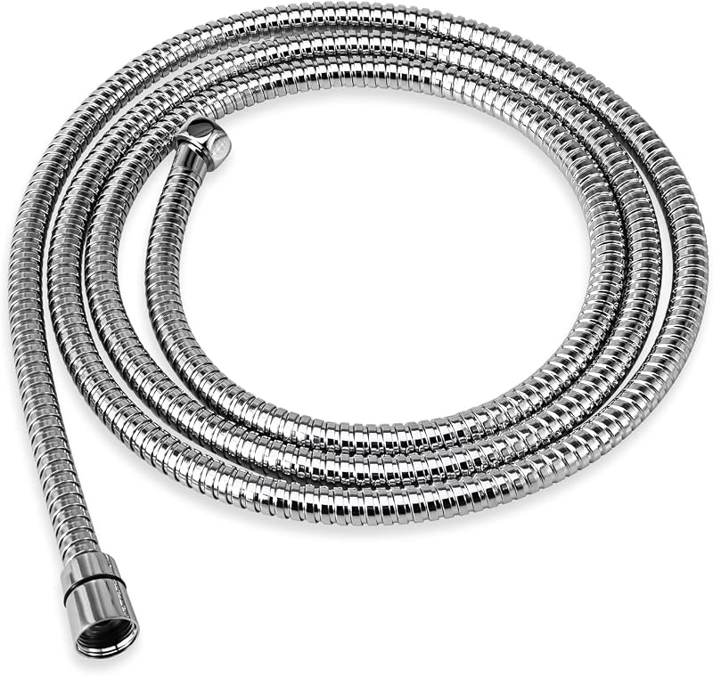 EMKE Shower Hose 2.5m Anti-Kink Stainless Universal Replacement Chrome G1/2